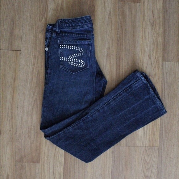 Seven7 Low Rise Boot Cut Jeans - Picture 1 of 10